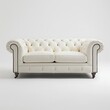 © MahmudulHassan - Leather chester white sofa on white background