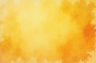 Wall Mural - Yellow orange background with texture and distressed vintage grunge and watercolor paint stains in elegant Christmas backdrop illustration 
