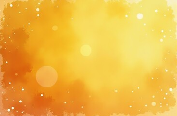 Wall Mural - Yellow orange background with texture and distressed vintage grunge and watercolor paint stains in elegant Christmas backdrop illustration 