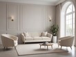 © AHMAD TAUFK - Modern living room with grey couch