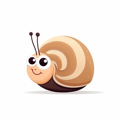 Cute cartoon snail illustration