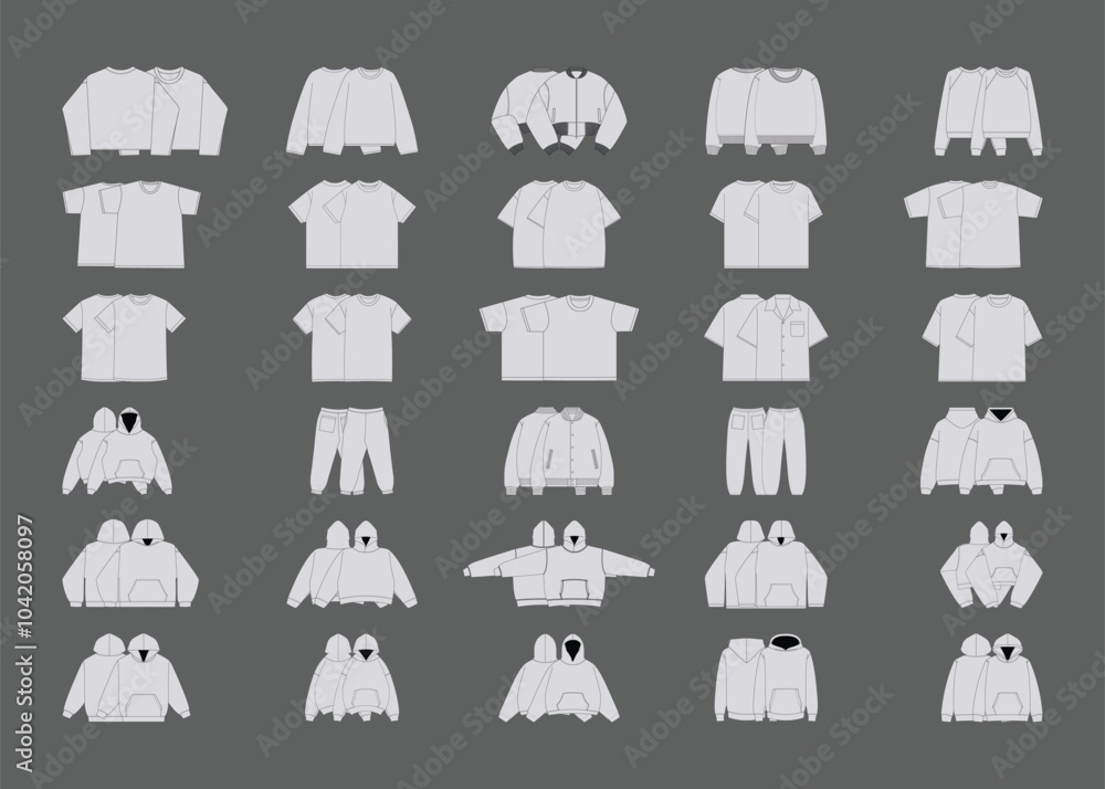 Streetwear Mockups and Fashion Vector Bundle Pack - Fashion Design Tech ...