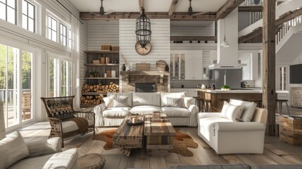 Sticker - Modern Farmhouse Living Room Design