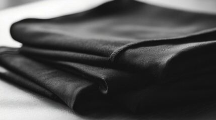 Aufkleber - Minimalist sportswear is arranged neatly on a smooth table, ready for workouts and exercise, showcasing clean lines and simplicity. Generative AI