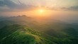 © Terry - A breathtaking sunrise illuminating the Girnar Hills, casting a golden glow over the rugged terrain and lush greenery.