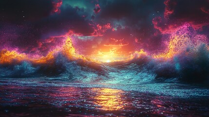 Sunset Over the Ocean: A Dreamy Landscape