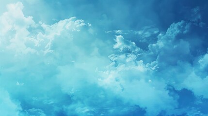 Wall Mural - Blue Sky with Fluffy Clouds