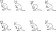 © Kartick - Kangaroo line art vector illustration