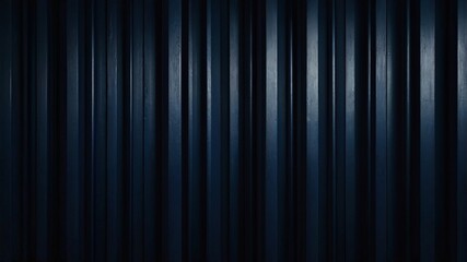 Wall Mural - dark cinematic background in a rich, dark blue hue envelops the scene, providing a sophisticated blur that enhances depth and intrigue, featuring vertical long geometry pieces that evoke a sense of el