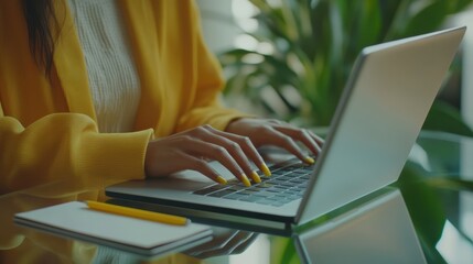 The Laptop at Modern Workspace