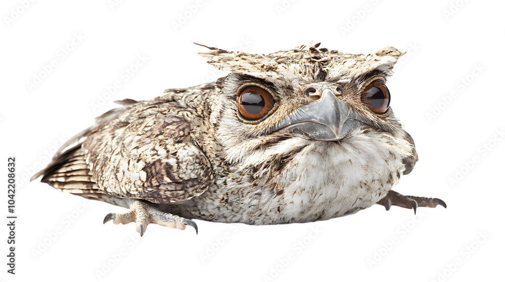 common-potoo-bird-on-transparent-background-png-photo-realistic