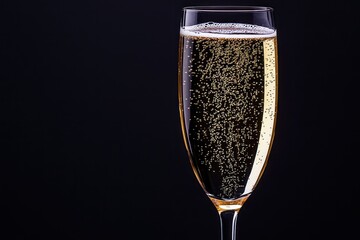 crystal-clear glass filled with champagne celebrating a moment of success