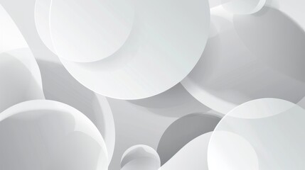 Sticker - Abstract White Circles Background