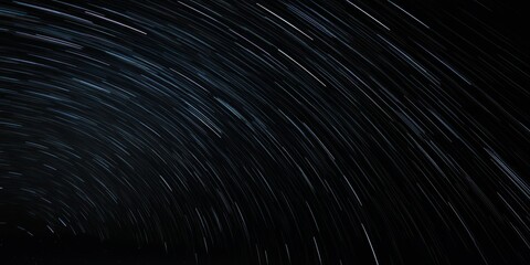 Poster - Star Trails at Night: A Long Exposure of Celestial Motion in Dark Skies, Perfect for Astronomy and Nature Themes