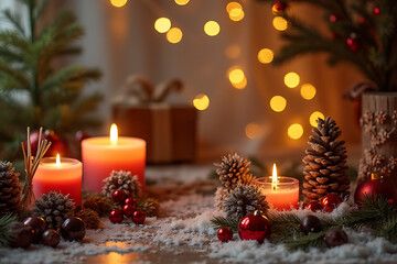 winter holiday decor includes festive cosmetics decorations magical christmas atmosphere indoors season