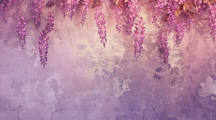 Canvas Print - Purple Floral Wall