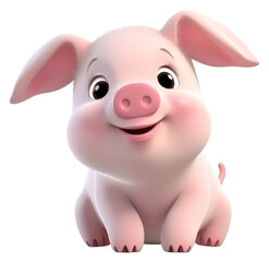 Wall Mural - png pig cartoon mammal animal.