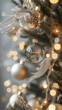 © sabyna75 - Elegant christmas card design with close-up of ornaments and lights