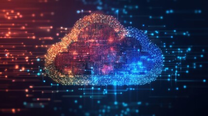 Big data code background cloud storage connectivity ai technology algorithm coding future digital transformation
