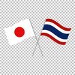 © magnoliya1966 - Thailand and Japan crossed flags. Vector illustration