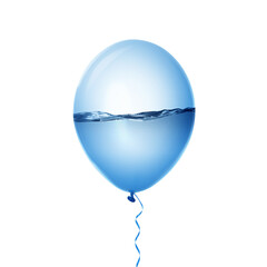 Poster - Balloon with water inside on white background