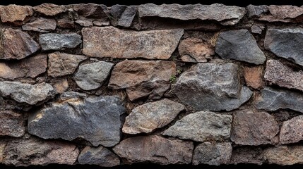 Wall Mural - A rugged stone photo border with earthy textures and natural finishes