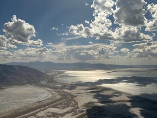 View of the Salt Lake and the clouds above