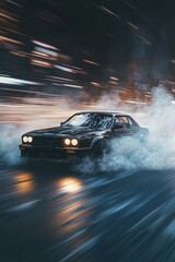 cool modern car drifting , Generative AI