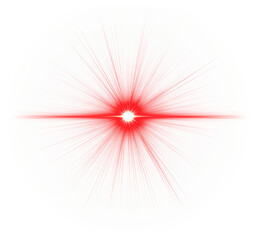 Wall Mural - png an isolated red blink sun ray light effect background flare laser.