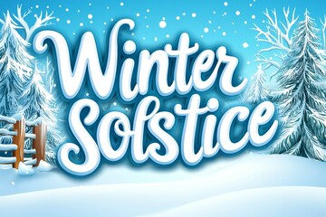 Wall Mural - Winter solstice is a holiday that celebrates the longest night of the year