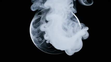 Wall Mural - mesmerizing motion wispy smoke flows gracefully sphere perfect logos overlay effects unique plasma mist that creates abstract shapes stunning 4K render quality ball electric