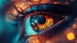 © Juan - Close-up of a vibrant eye with glowing reflections
