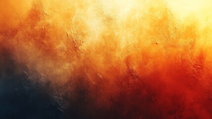 Poster - A stunning display of color during sunrise, where warm shades of orange and yellow seamlessly merge with deep blue tones, creating a vibrant abstract atmosphere.