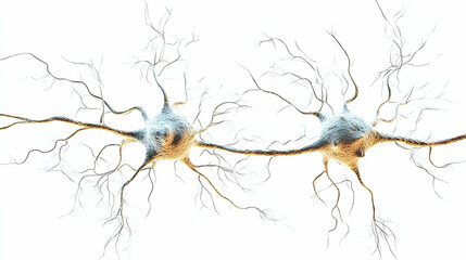 Neural Network Concept Illustration on White Background