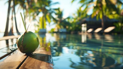 Sticker - Coconut by the Pool in Paradise