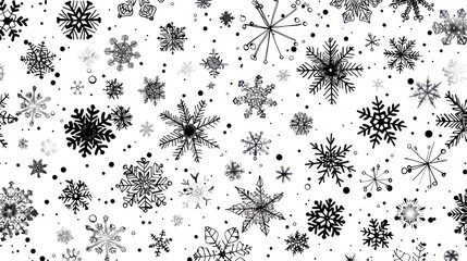 Canvas Print - Snowflakes Pattern