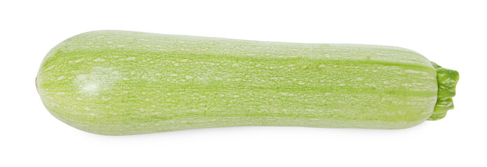 Sticker - One fresh ripe zucchini isolated on white, top view