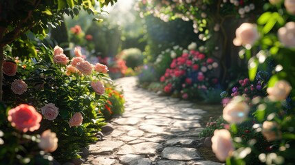 Wall Mural - a peaceful garden path