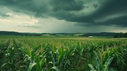 Sticker - Stormy Sky Over Cornfield