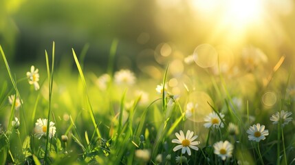 Canvas Print - Sunlight Through Daisies