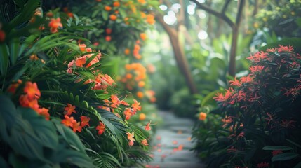 Wall Mural - Path Through Lush Foliage