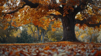 Sticker - Autumnal Tree Landscape