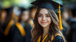 © Siasart Stock - A young woman in graduation attire smiling at the camera.
