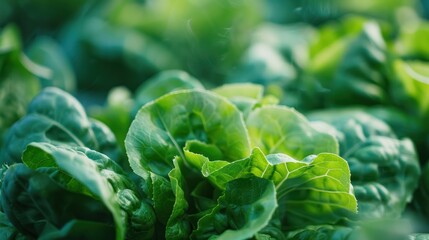 Canvas Print - Green Lettuce Close-Up