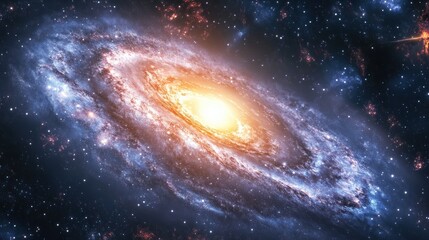 Wall Mural - cartoon rendering in 3d of a galaxy