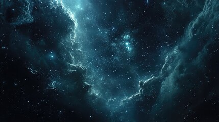 Wall Mural - An enchanting illustration capturing the mysterious essence of deep space
