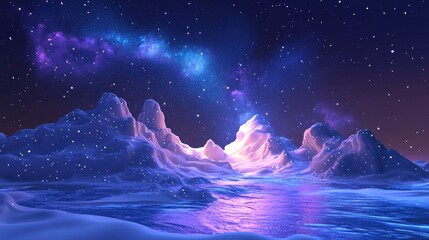 Wall Mural - 3d cartoon depiction of the milky way and stars