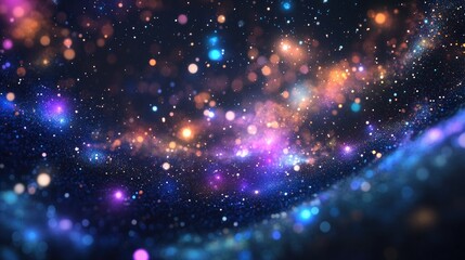Wall Mural - galaxy stars in an abstract space background with a 3d cartoon rendering