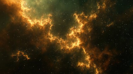 Wall Mural - fantasy 3d visualization of a fractal nebula backdrop