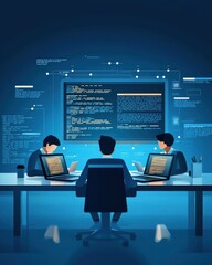 Young Developers Collaborating on Coding Projects